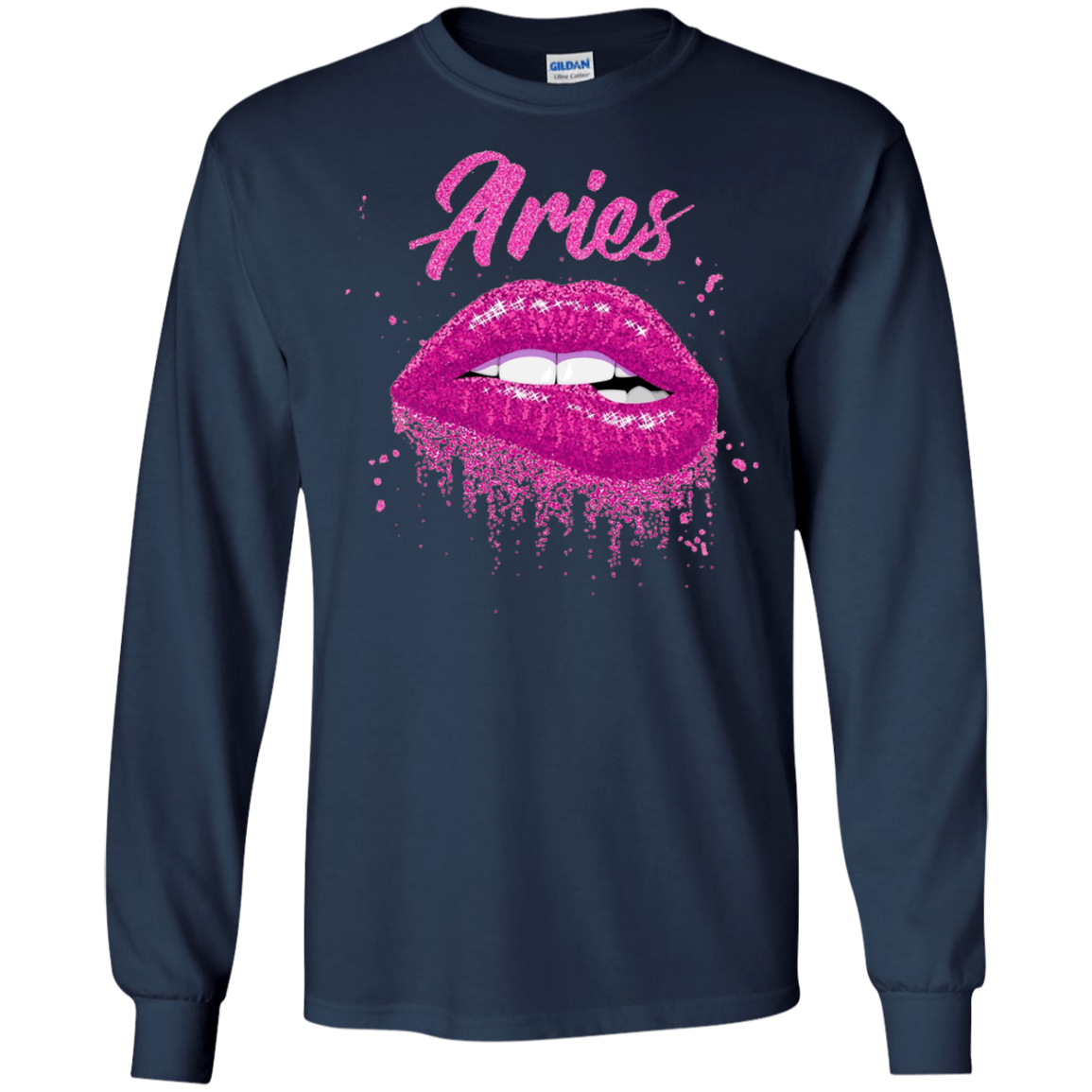 Aries Zodiac Birthday Pink Lips T-Shirt for Black Women