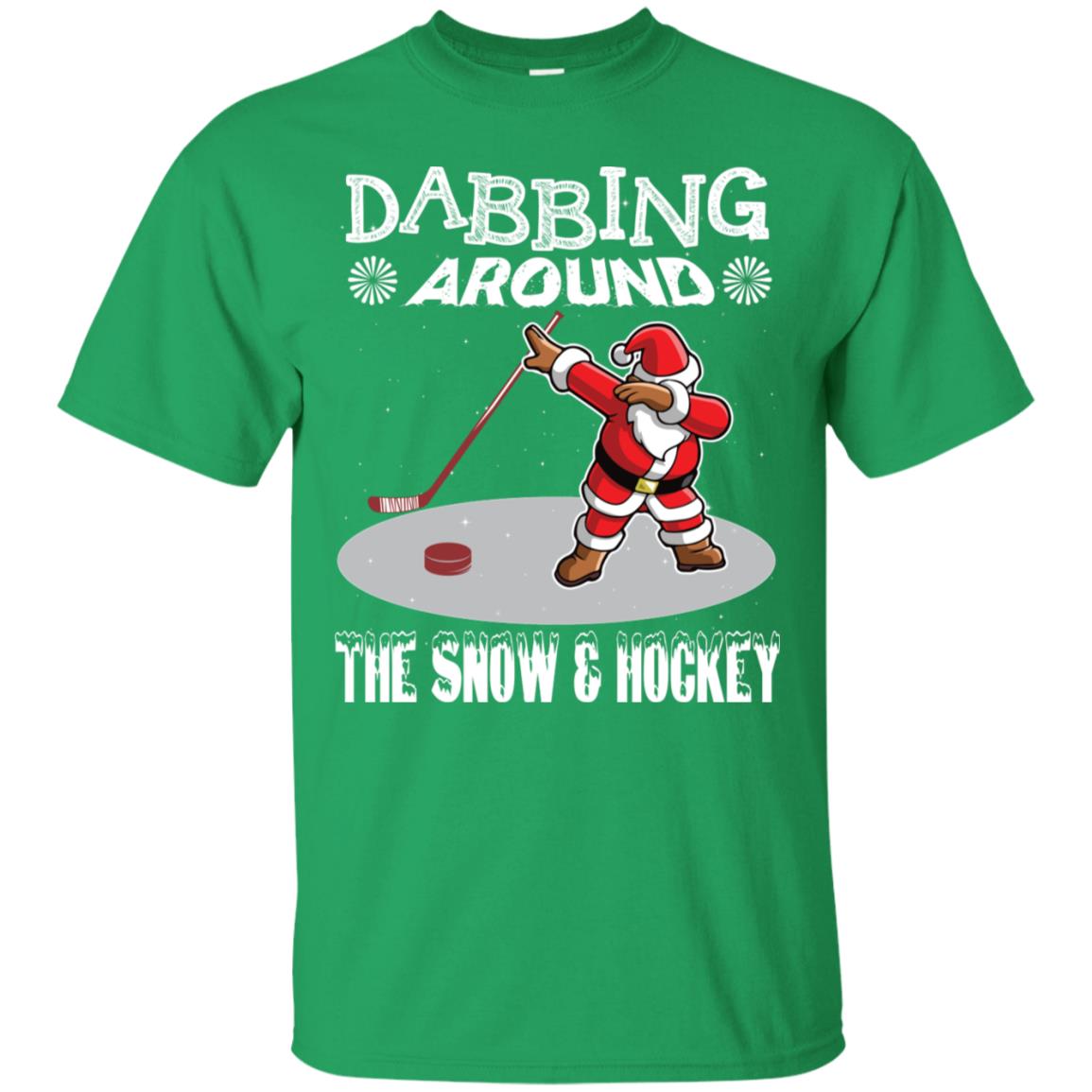 Santa Dabbing Around The Snow & Playing Hockey Fun Shirt