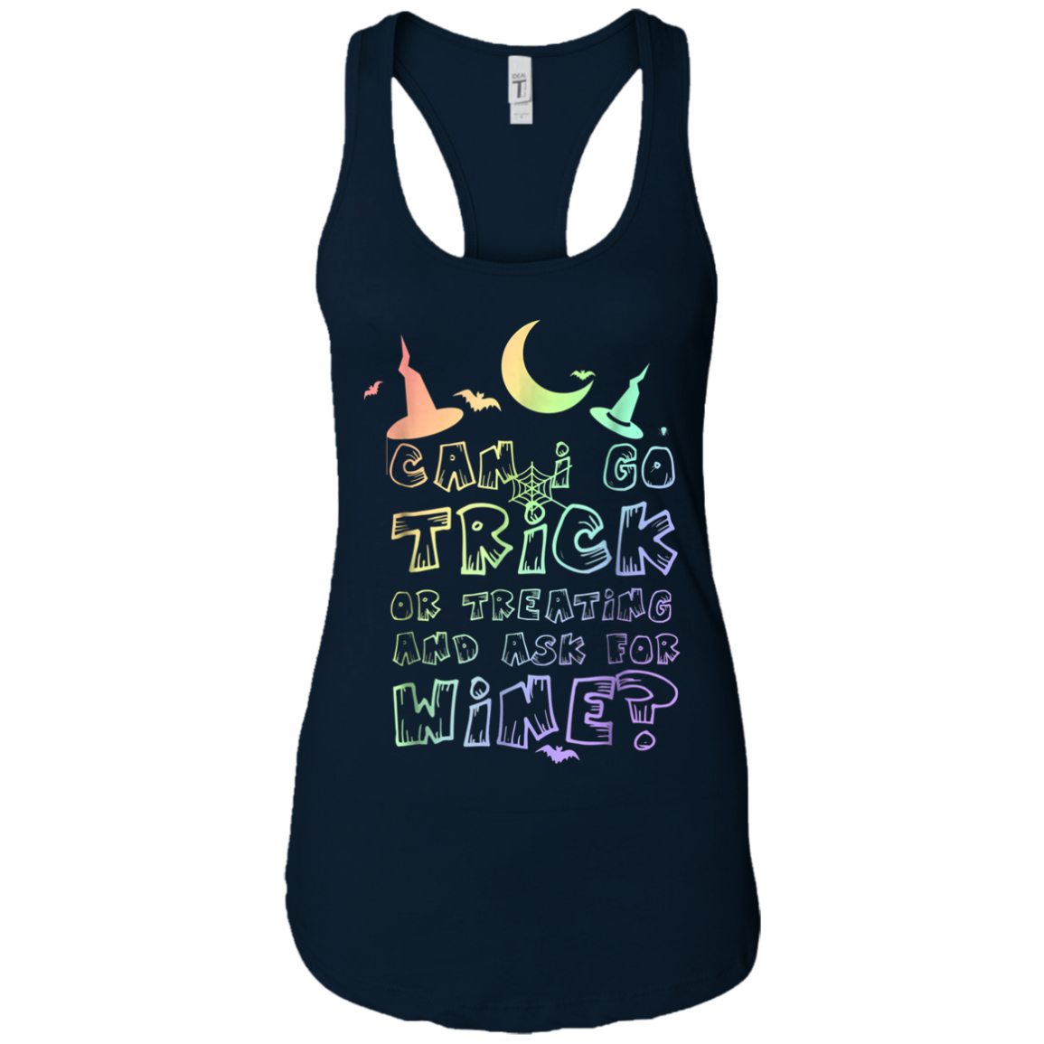 Adult Trick Or Treating For Wine Rainbow T-Shirt