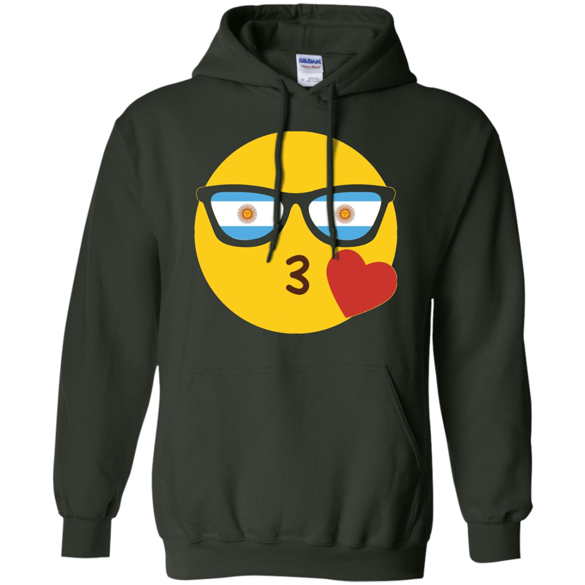 Argentina T-Shirt Emoji Argentine Flag Sunglasses Funny Tee