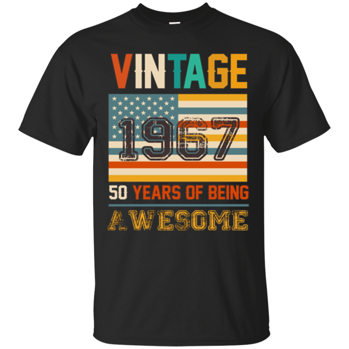 T-shirt Vintage 1967 Cadeaux d'anniversaire 50 ans