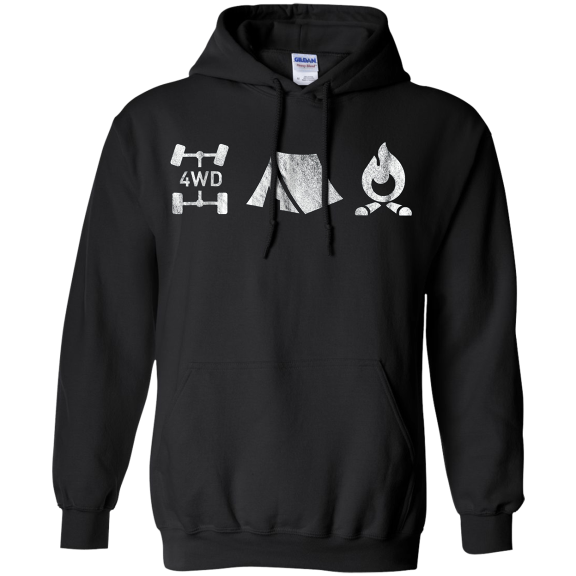 4WD Overland Explorer Tee 4x4 Tent Camp Fire T-Shirt