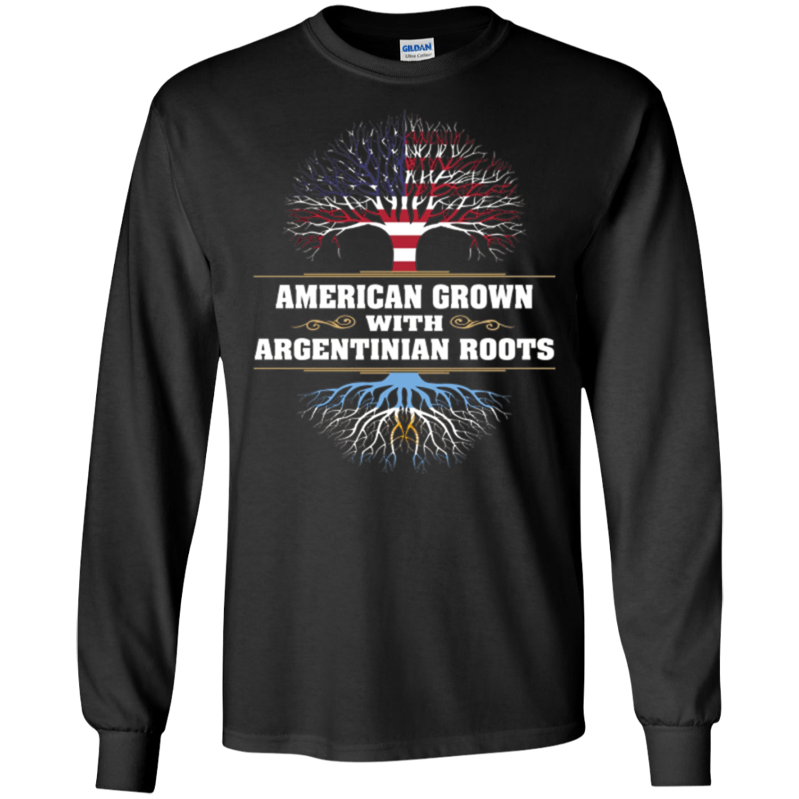 Américain de tee-shirt argentin racines argentines cultivées.