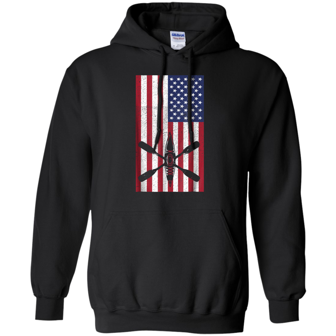 American Flag Kayak Shirt - Kayaking - Kayak Fishing