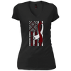 Image of American Flag THROAT Cancer Awareness T-Shirt