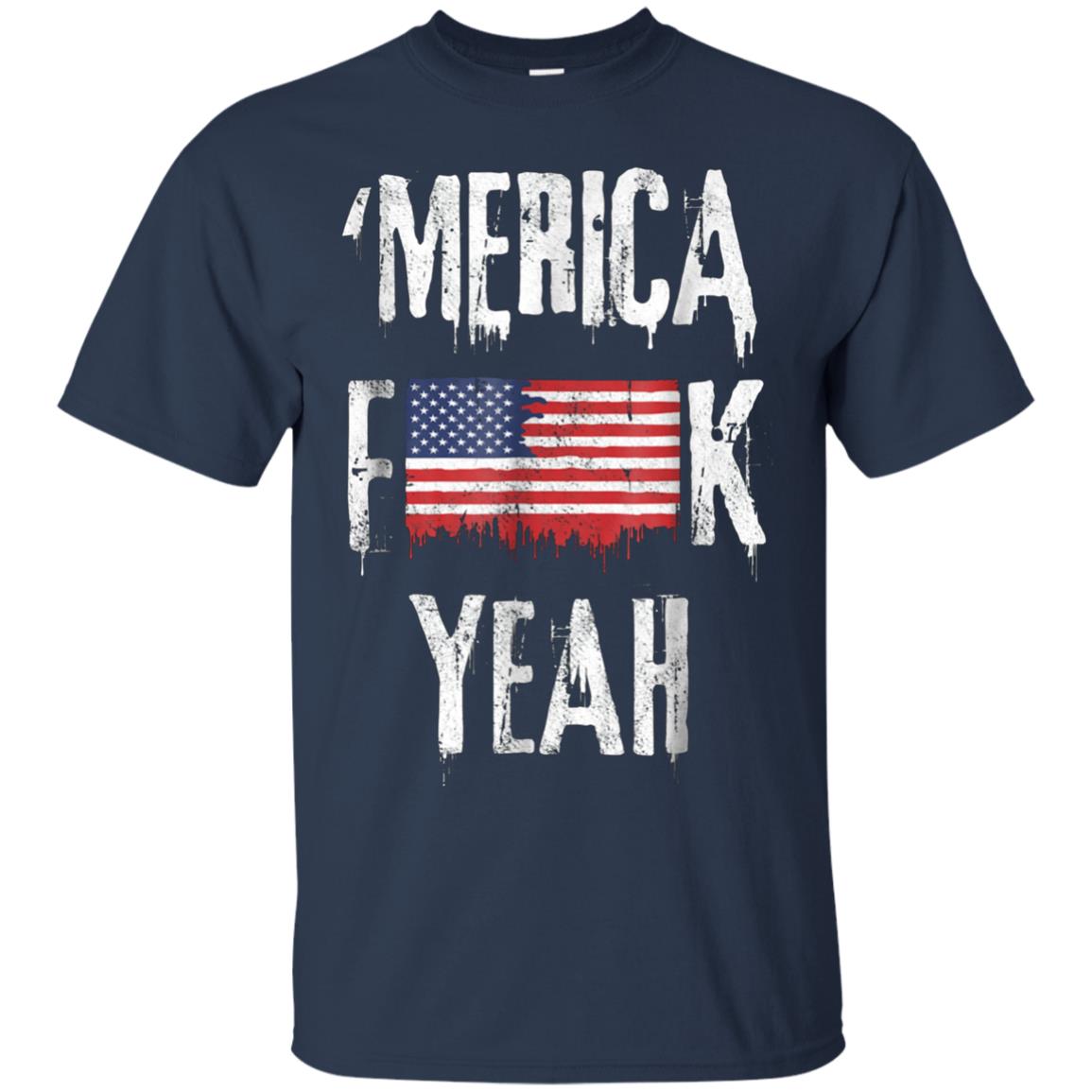 'Merica Yeah T-Shirt USA Flag 4th July American Patriotic US