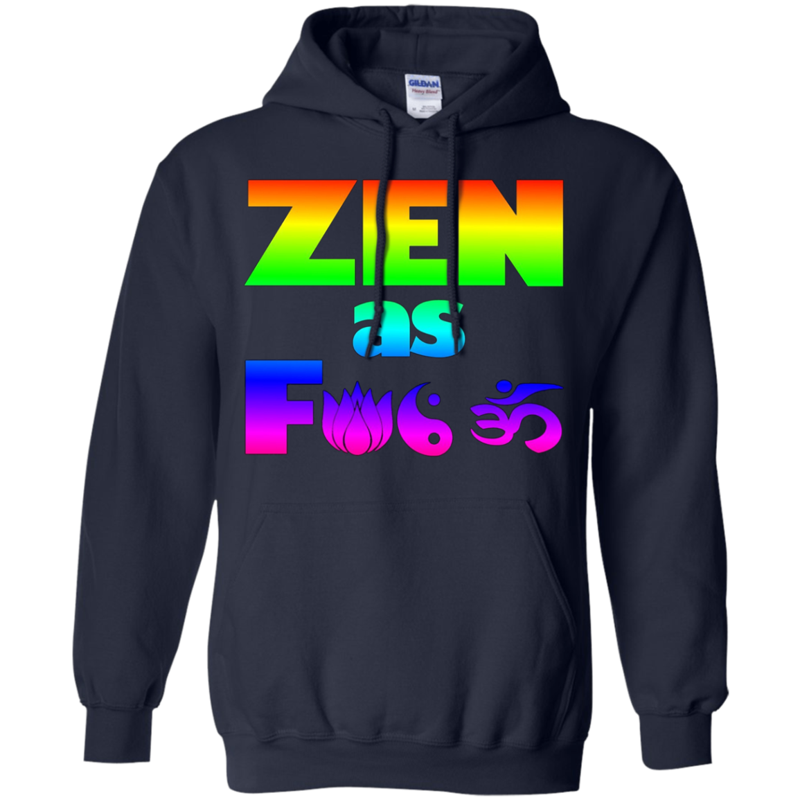 5 Colors - Funny Yoga Meditation T-shirt - ZEN AF - Rainbow