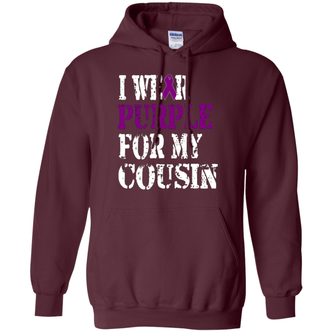 Alzheimer's Awareness T-shirt I Wear Purple For My Cousin