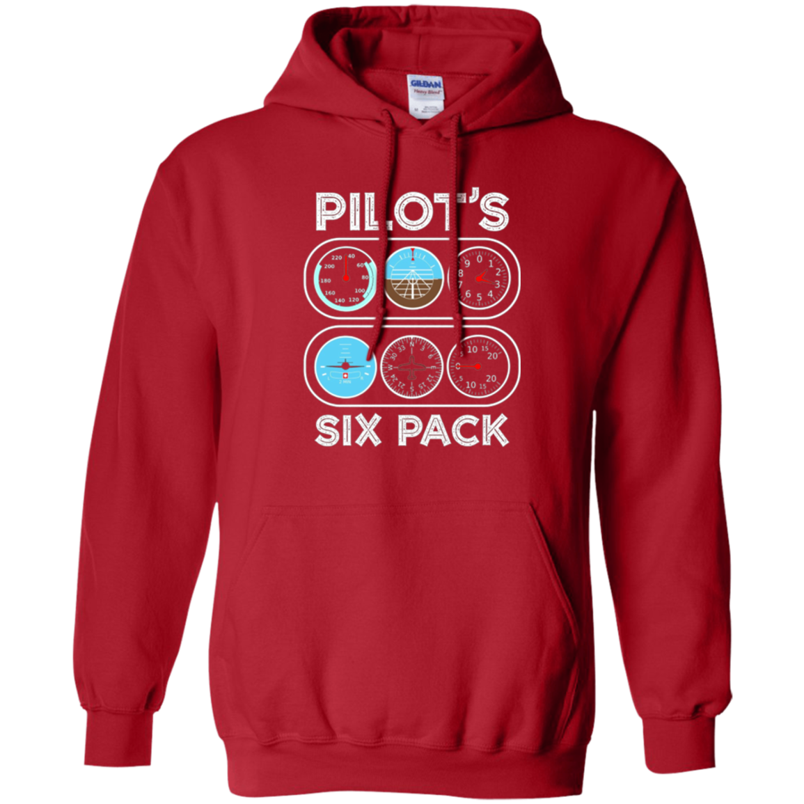 Pilot's Six Pack T-Shirt | Flight Instruments Aviation Shirt