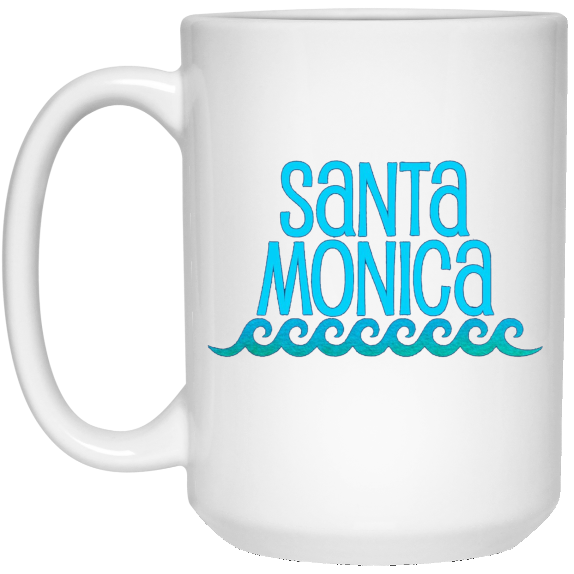 Santa Monica Beach Long Sleeve T-Shirt Waves Surf Tee Shirt
