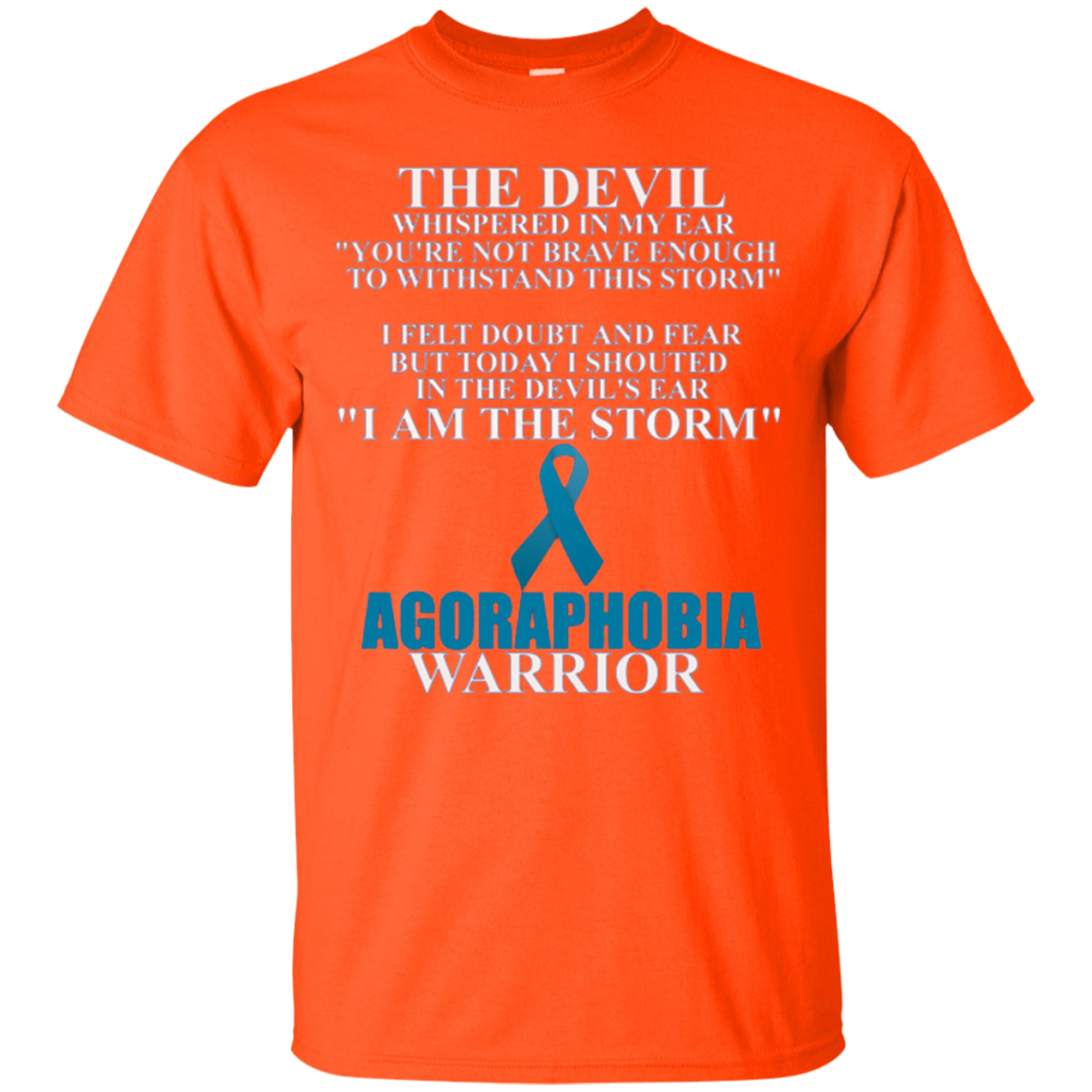 Agoraphobia Warrior Awareness Ribbon Faith T-Shirt