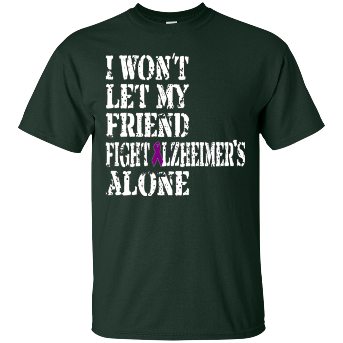 Alzheimer's Awareness Shirt For Friends Purple Ribbon Tee