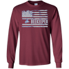 Image of American Beekeeper United States Flag Gift T-Shirt