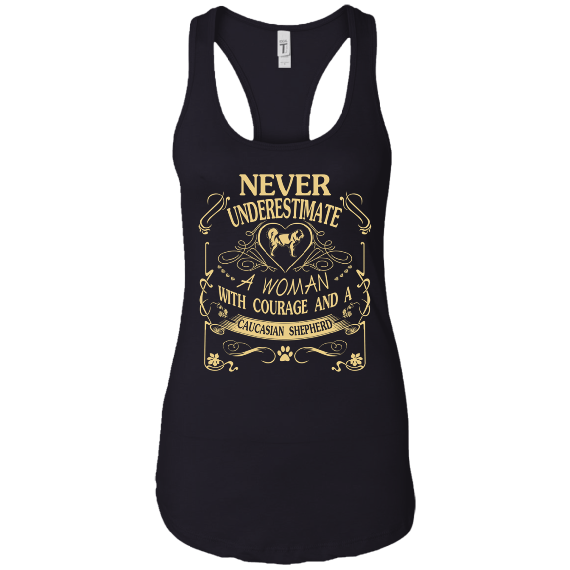 A Woman With Courage And a Caucasian Shepherd cute gift