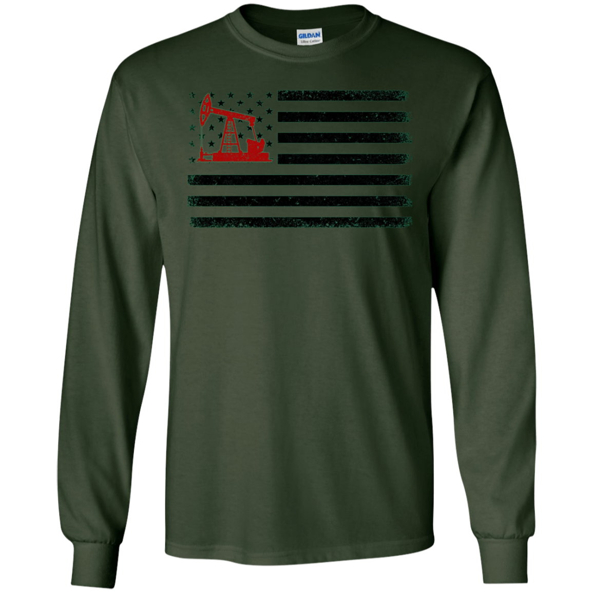 American Flag Oilfield T-Shirts - Oilfield Worker tee shirts