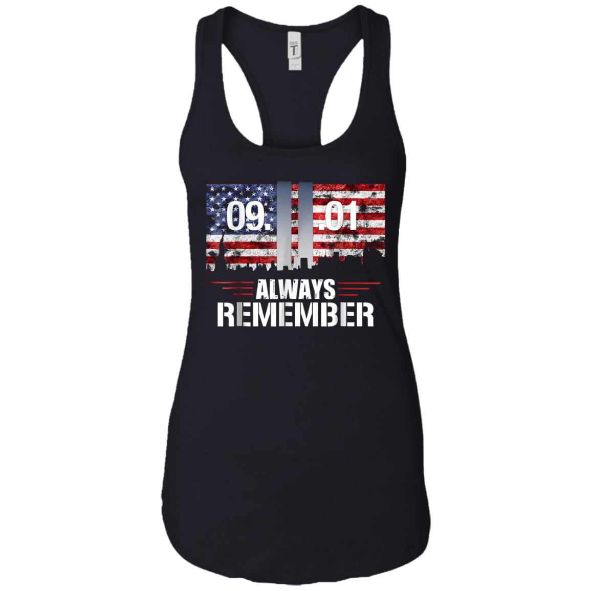 Always Remember 9/11 Memorial USA Flag Patriot Day Tee