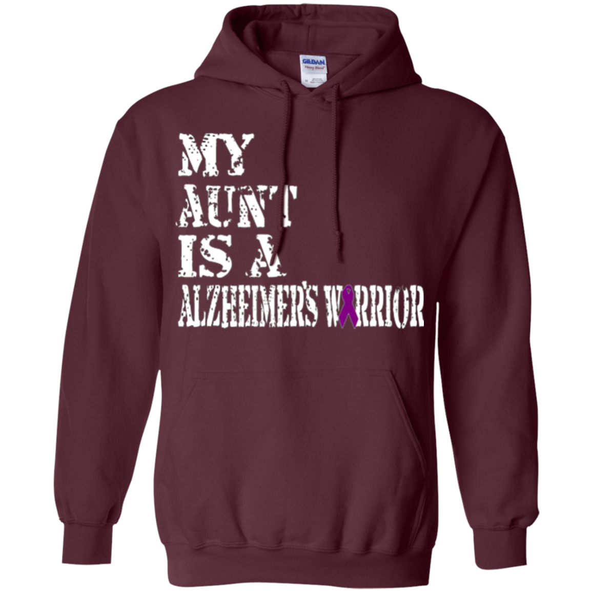 Alzheimer's Awareness Tshirt For Aunts Purple Ribbon Tee