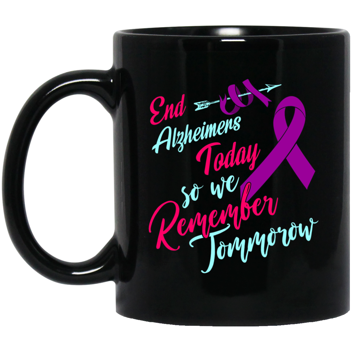 Alzheimer's Awareness T Shirts Purple Ribbon EndAlz Tees