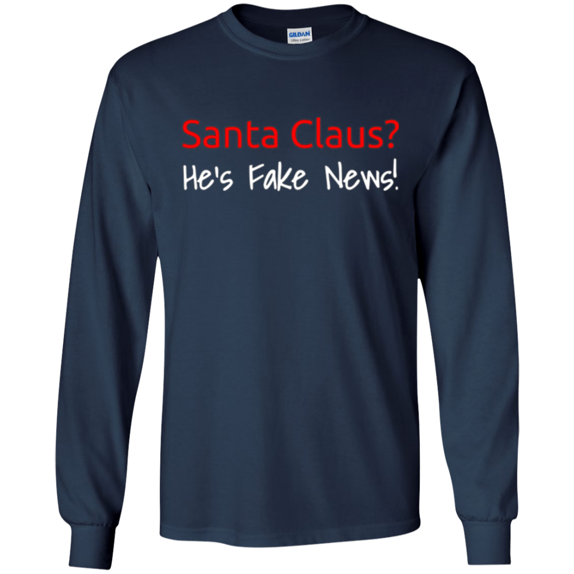 Santa Fake News T-Shirt Trump Joke Funny Christmas Gift