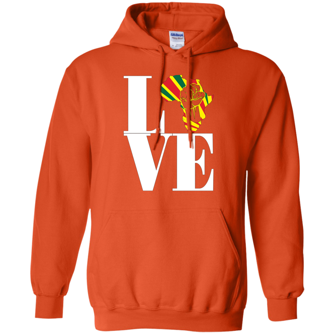 African black power map raised fist I love Africa t-shirt