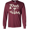Image of Funny Halloween Wine Lovers Shirt Women Drink Up Witches Tee