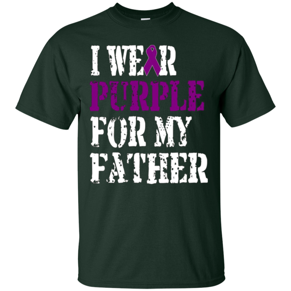 Alzheimer's Awareness T-shirt I Wear Purple For My Father