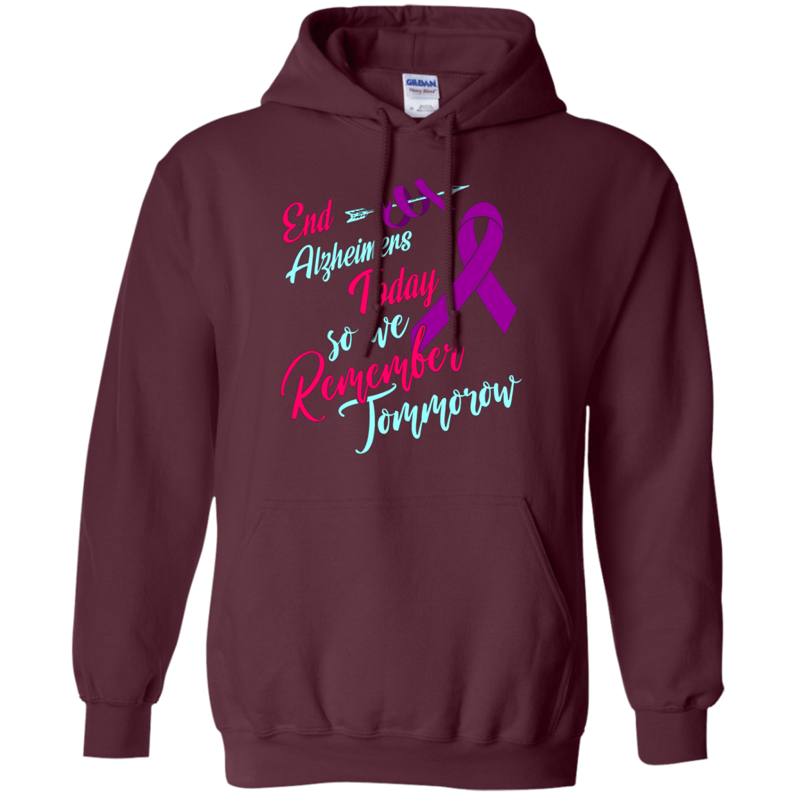 Alzheimer's Awareness T Shirts Purple Ribbon EndAlz Tees