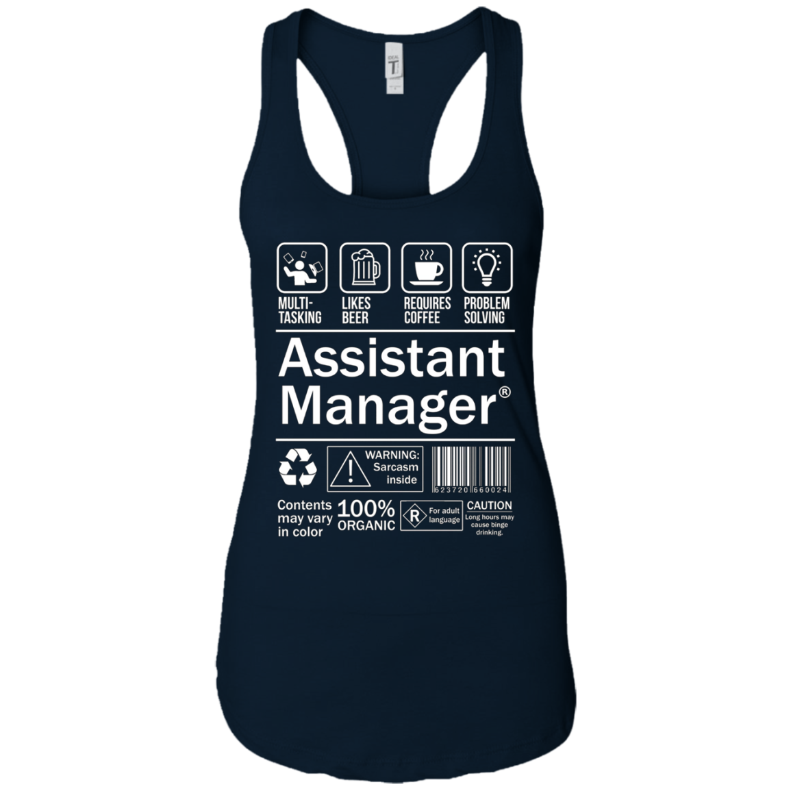 Assistant Manager Product Label T-Shirt Mens Womens