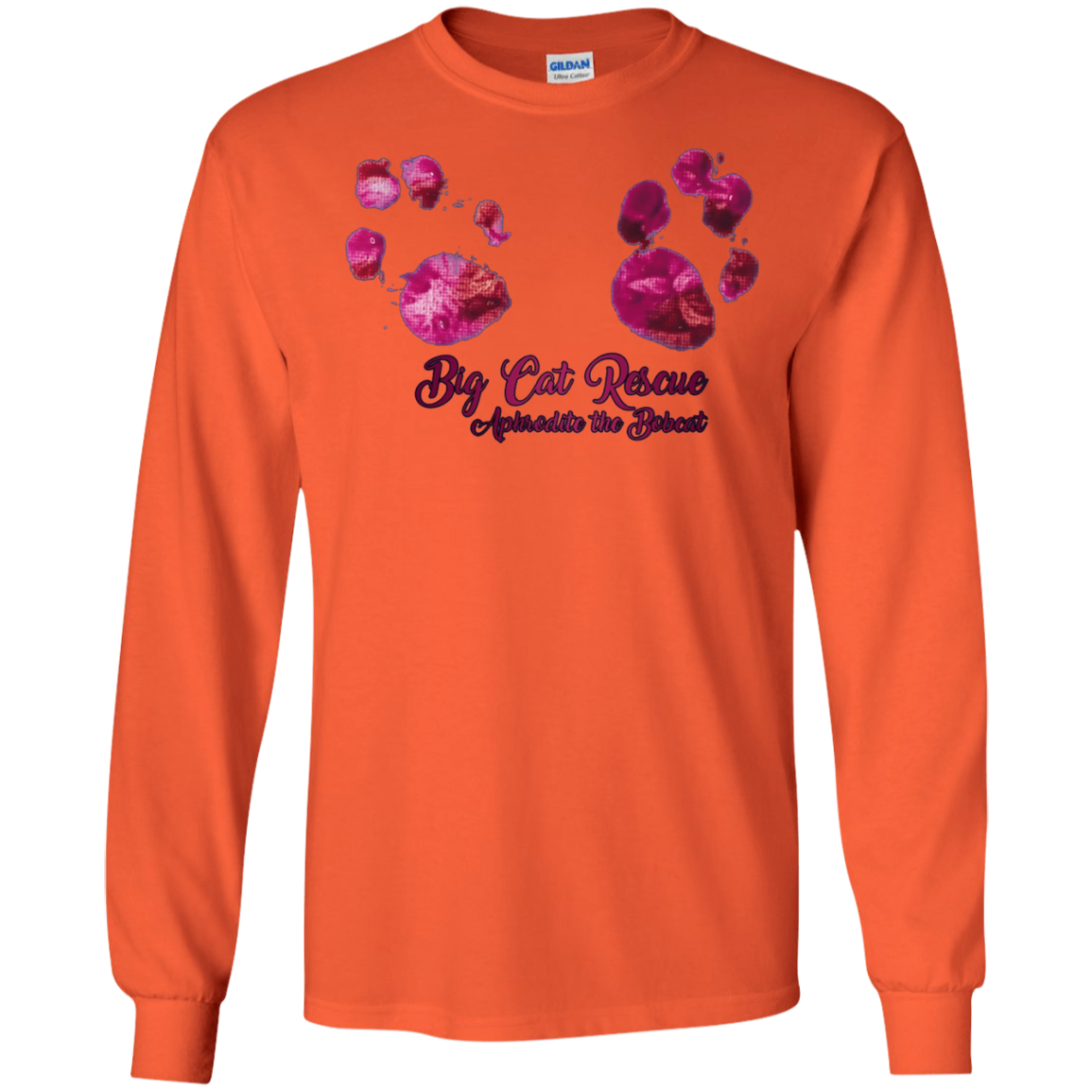Aphrodite Rehab Bobcat LG Paw Print Long Sleeve T-shirt