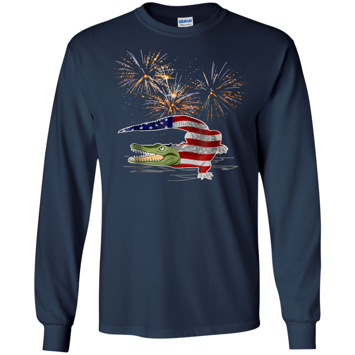 Alligator Firework 4th Of July Shirt Independence Day