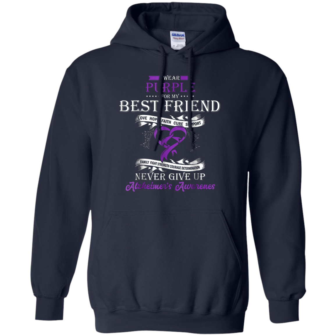 Alzheimer's Awareness Shirt I Wear Purple For My Best Friend