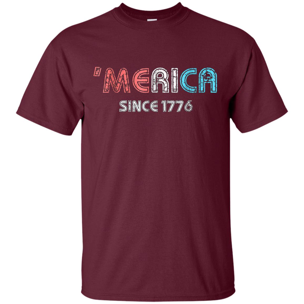 'Merica Since 1776 Shirt | Cool Retro USA Tshirt for July 4