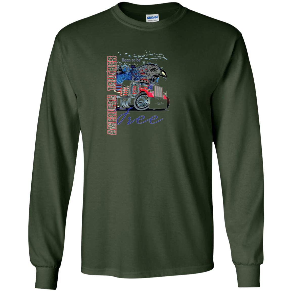 American TruckerT Shirt Truck Driver Patriotic TShirt
