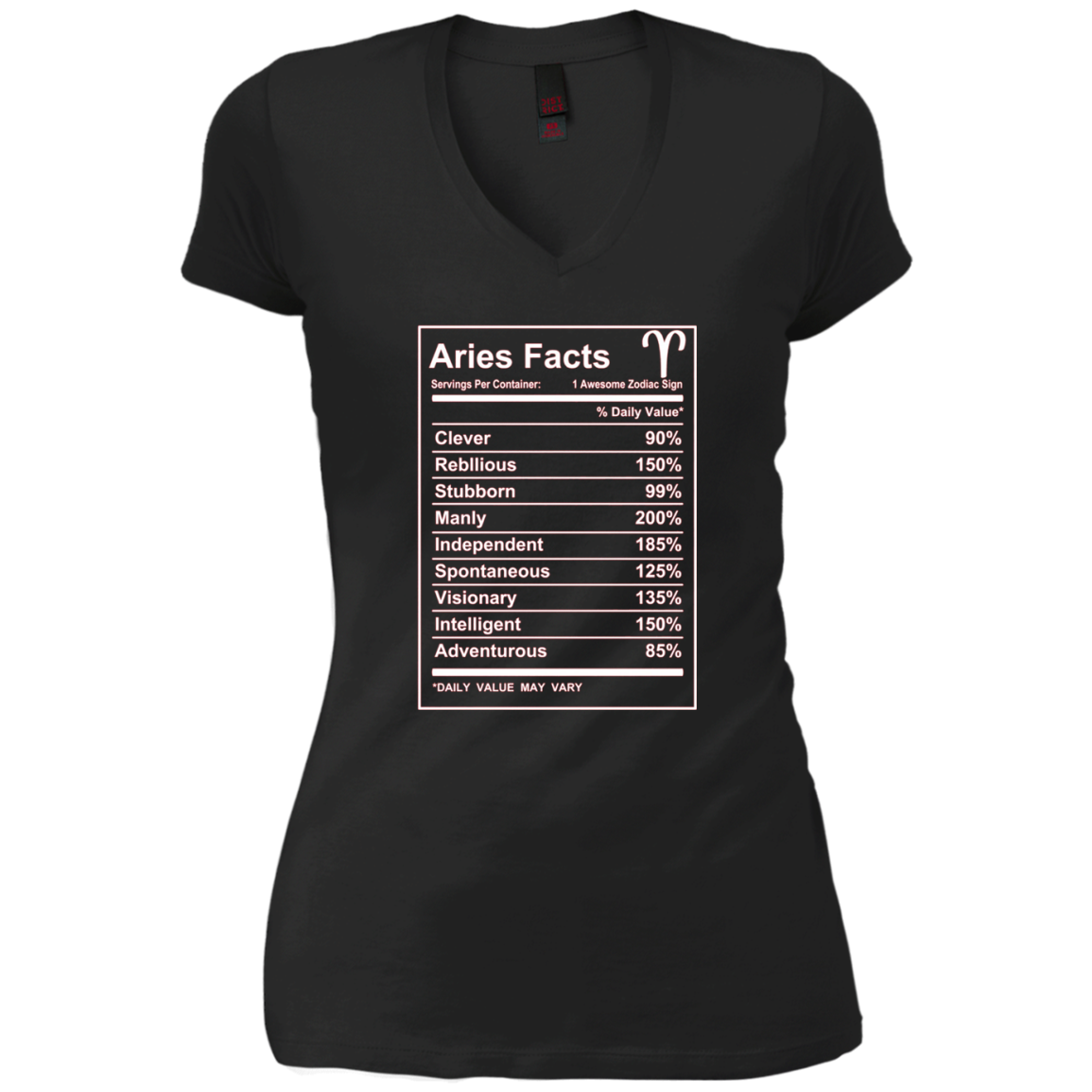 Aries Facts - Funny Aries zodiac T-shirt Cool short sleeve
