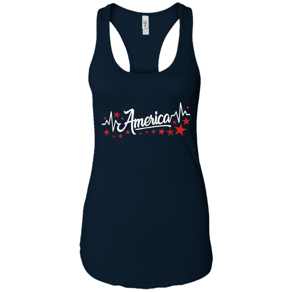 America Heartbeat Red Shirt Fourth of July Outfit Stars