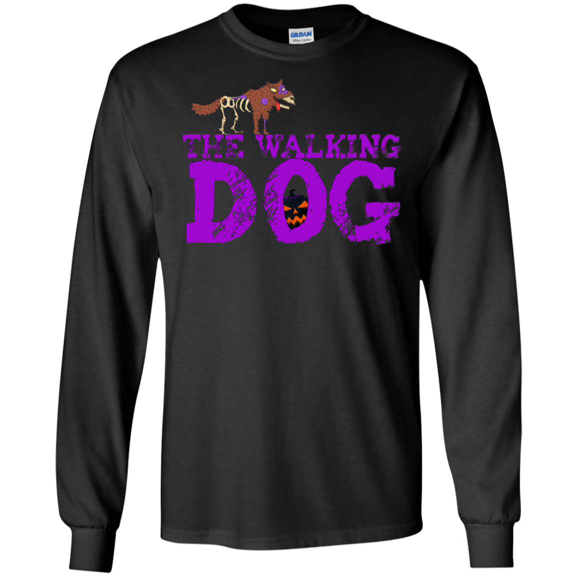 Funny Halloween Zombie Dog long-sleeved T-Shirt