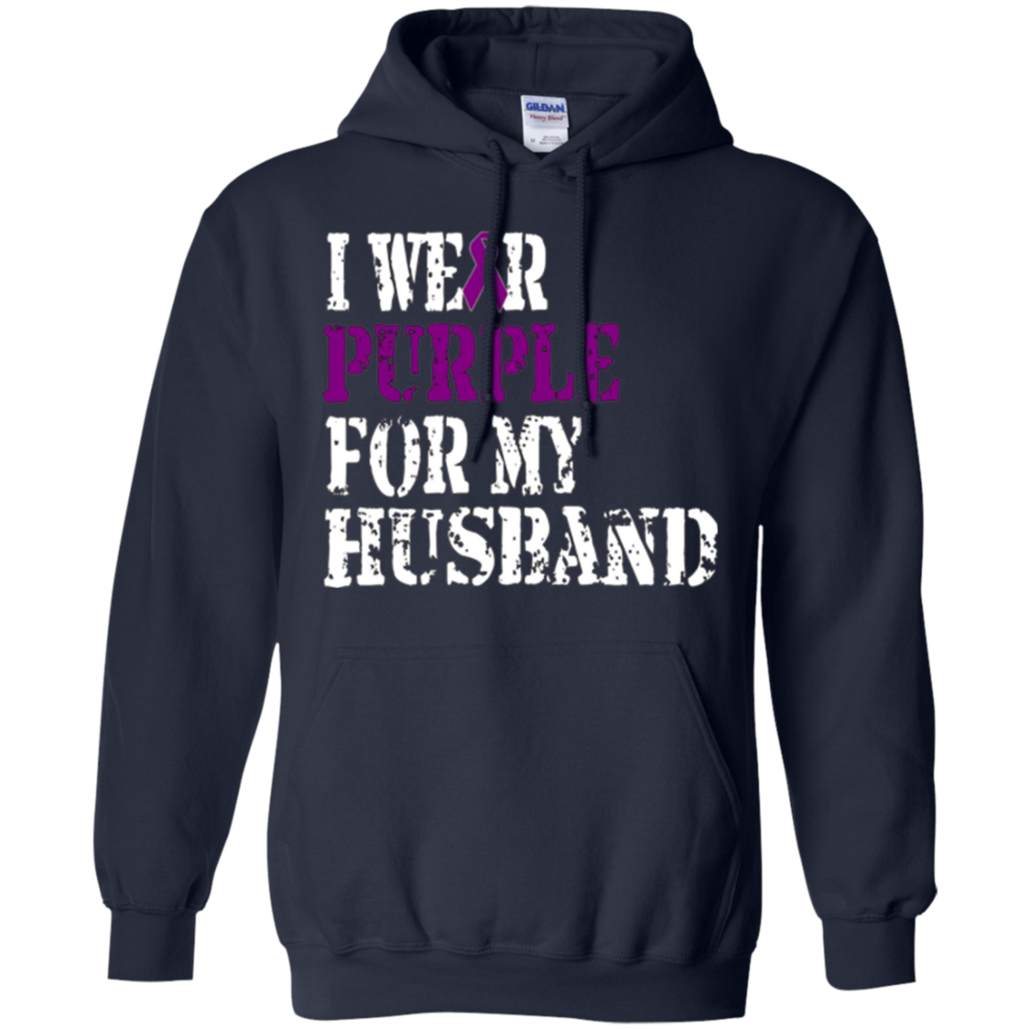 Alzheimer's Awareness T Shirt I Wear Purple For My Husband