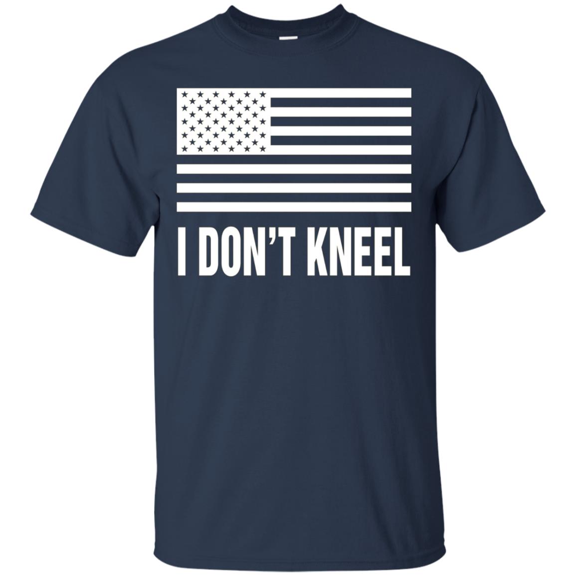 American Flag I Don't Kneel Patriotic T-Shirt