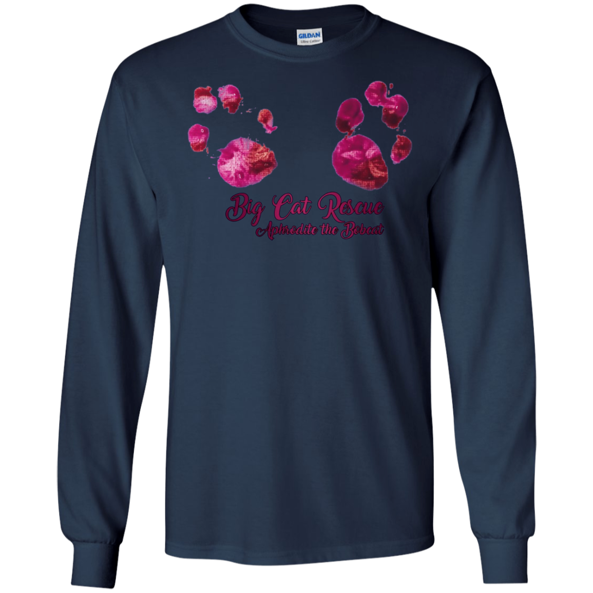 Aphrodite Rehab Bobcat LG Paw Print Long Sleeve T-shirt