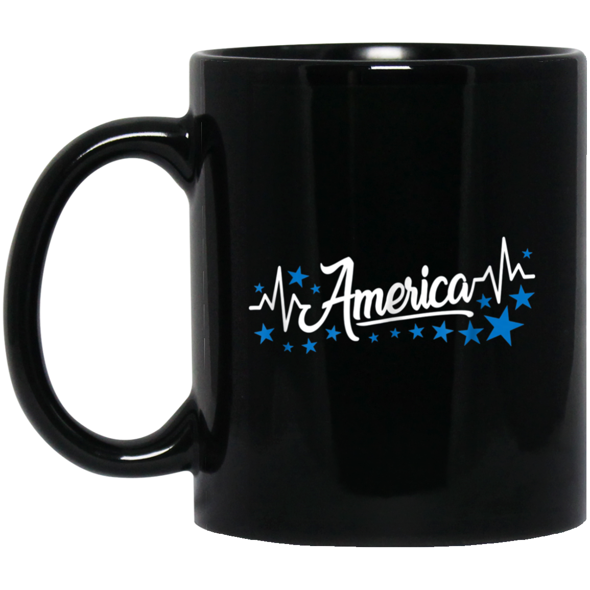 America Heartbeat Blue Shirt Fourth of July Outfit Stars