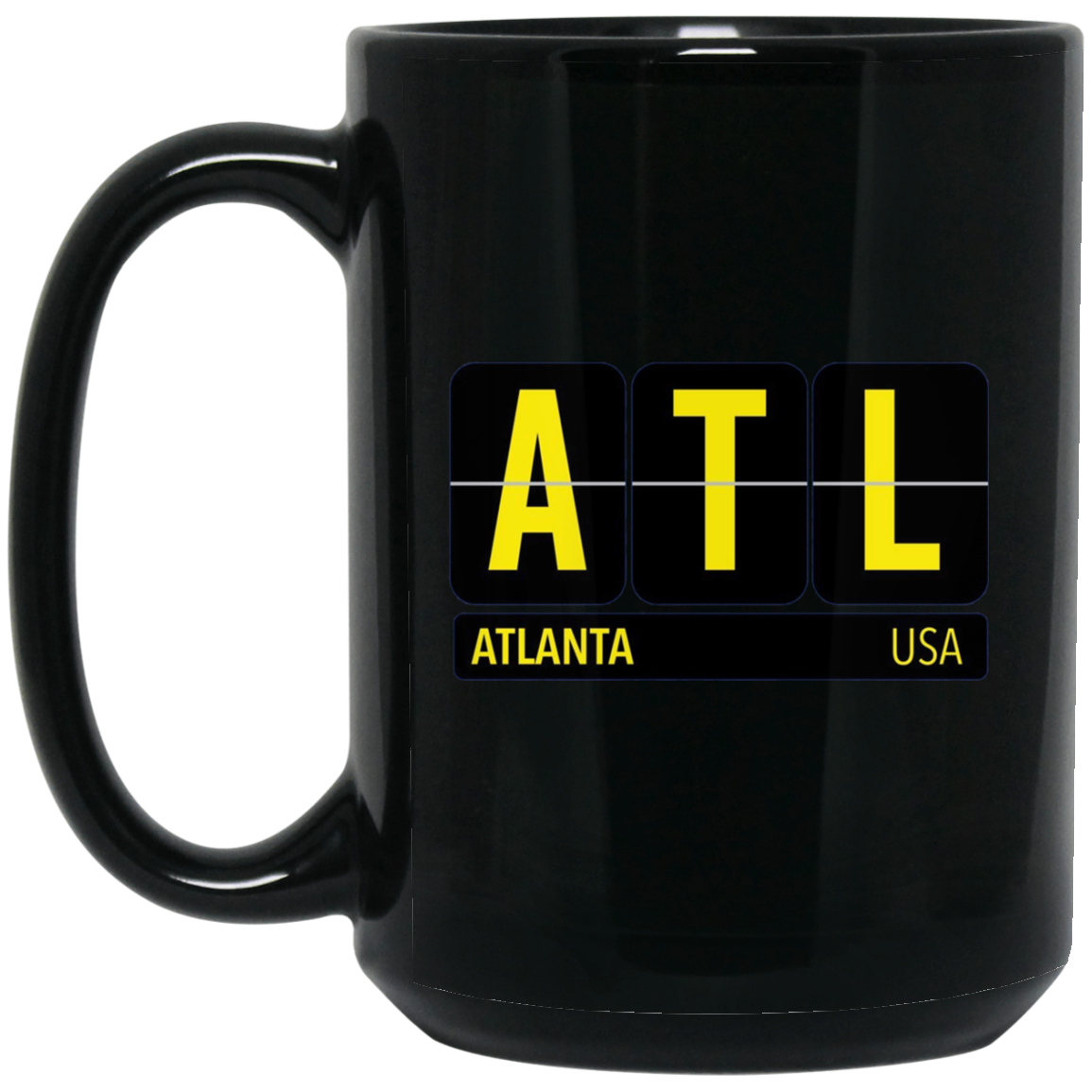 ATL Atlanta Georgia USA Travel Souvenir Long Sleeve (Yellow)
