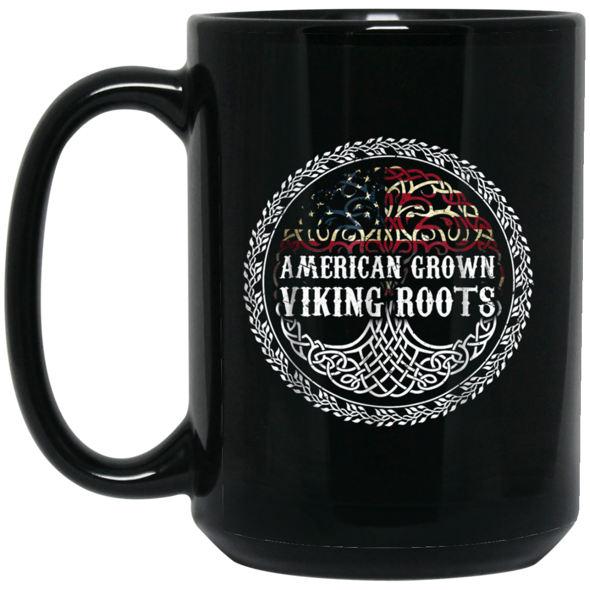 American Grown - Viking Roots T-shirt American Flag Tree Tee