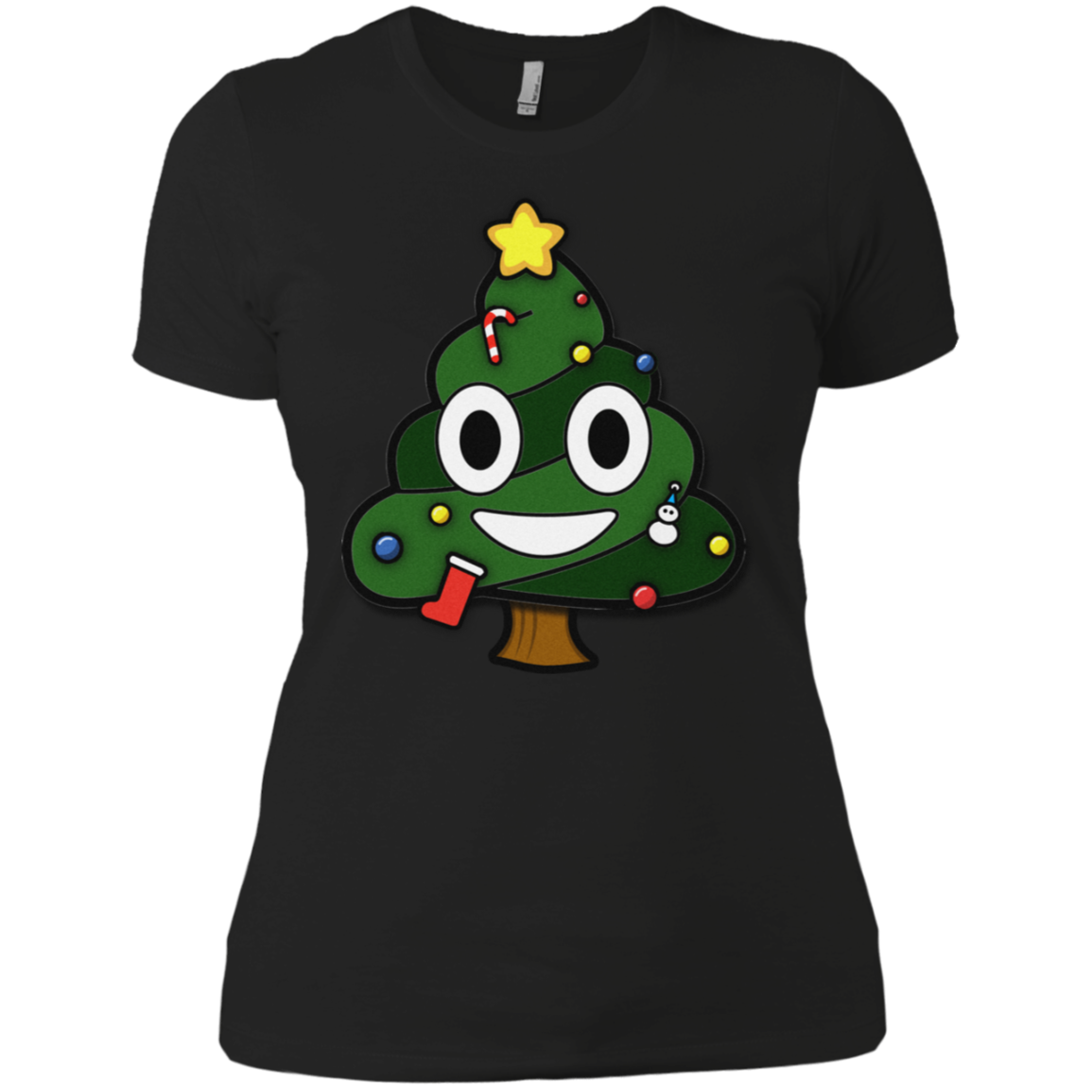 Christmas Tree Poop Emoticon Funny Christmas Shirt