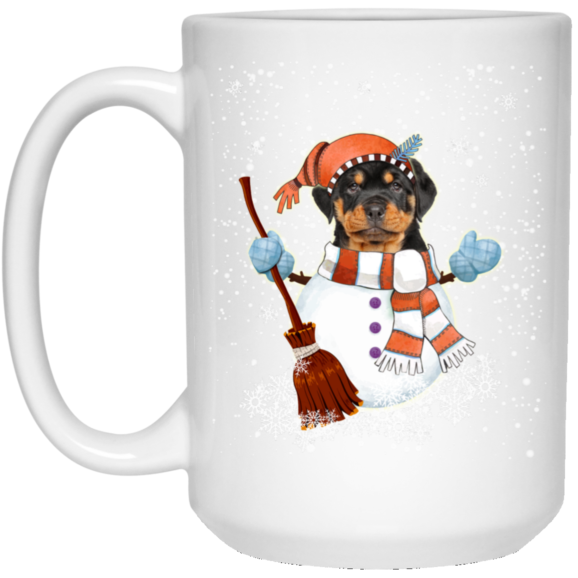 Christmas Snowman Rottweiler Funny T-shirt
