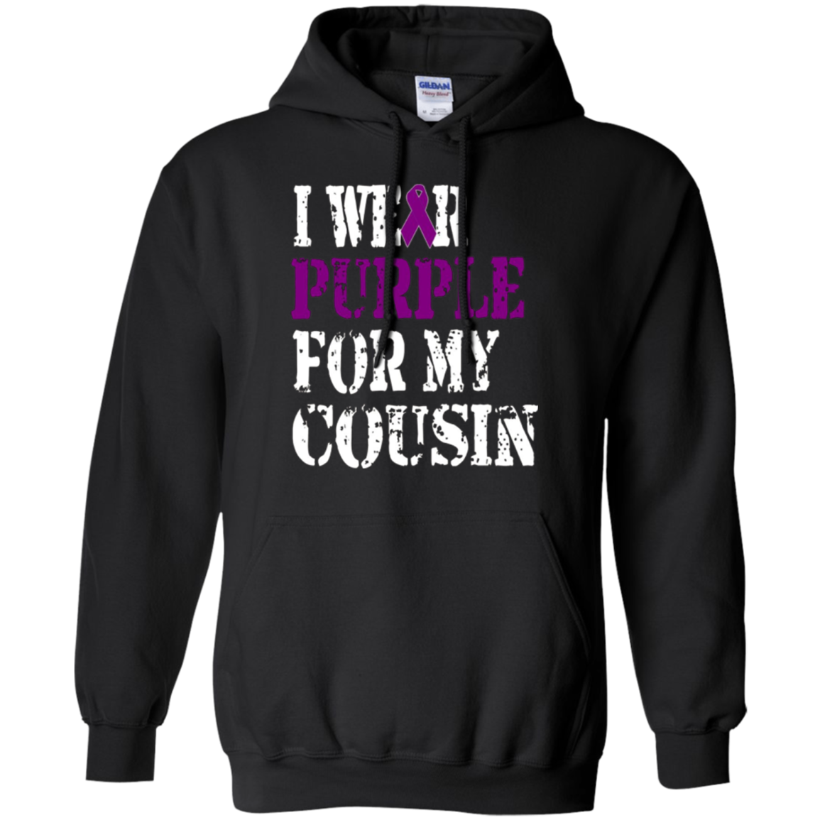 Alzheimer's Awareness T-shirt I Wear Purple For My Cousin