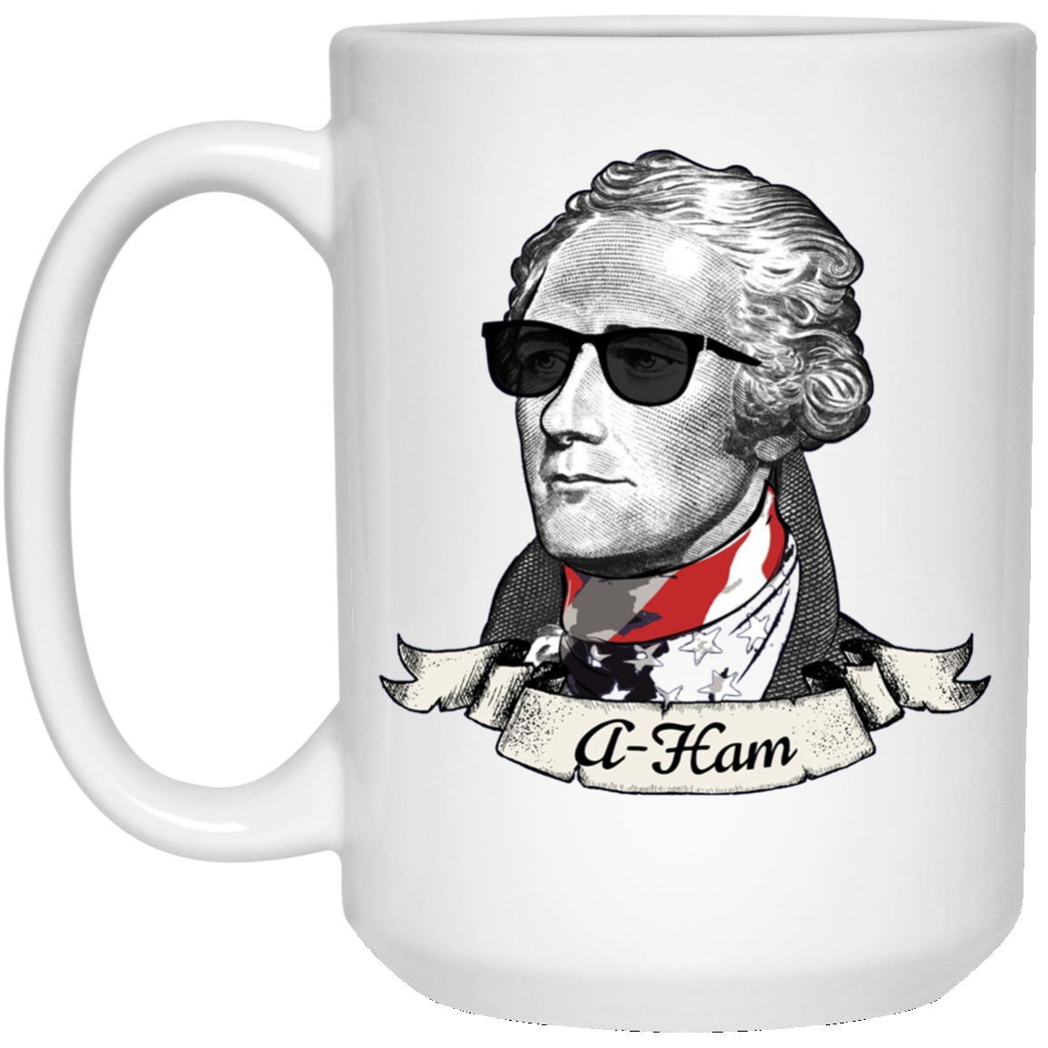 A-Ham Long Sleeve Patriotic Tee | Alexander Hamilton T-Shirt