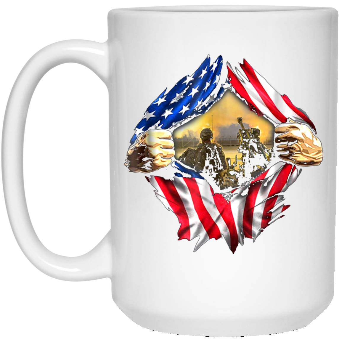 Artilleryman US Flag Awesome T-shirt
