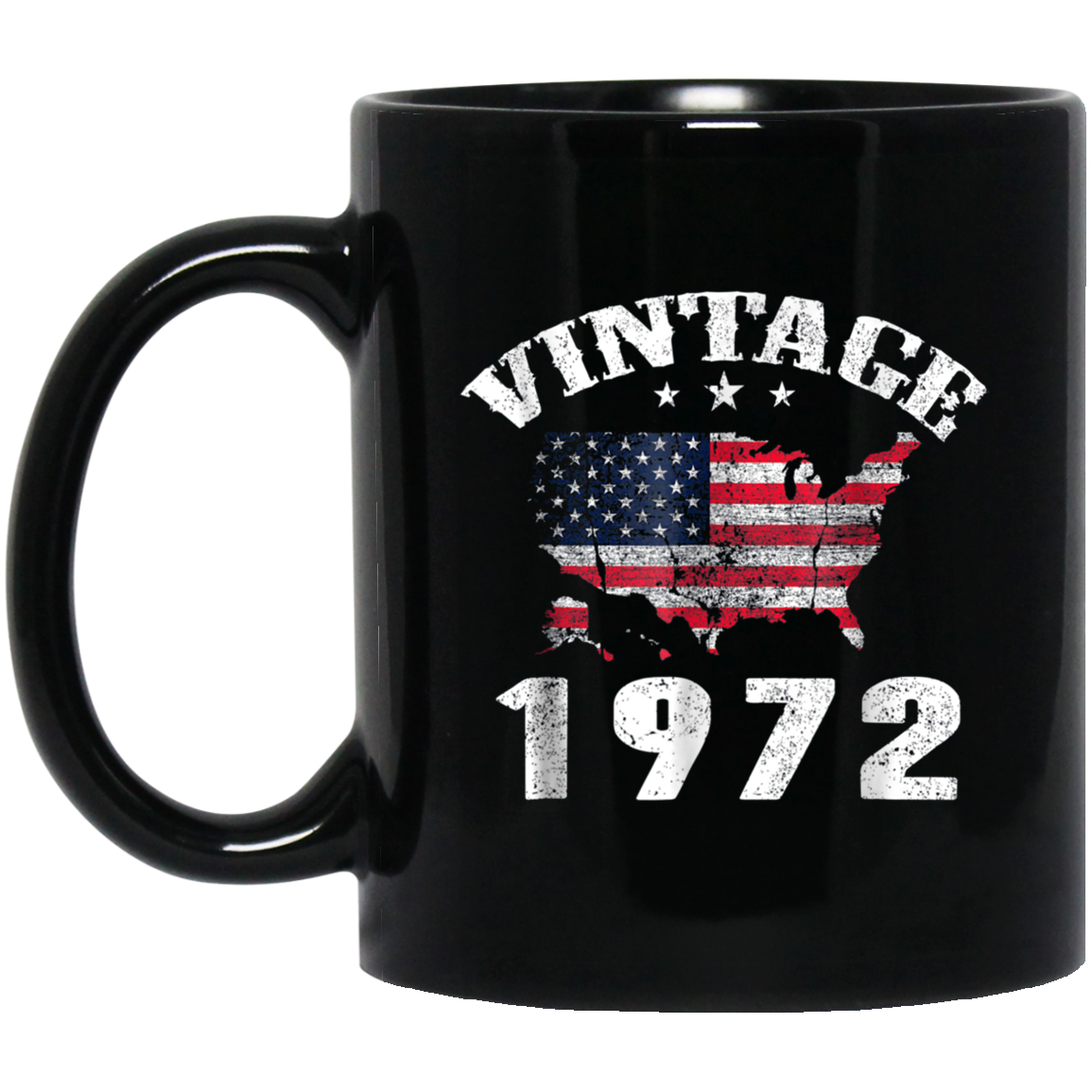 American USA Flag Vintage 1972 Shirt 46th Birthday Gifts Tee