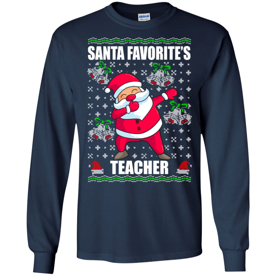 Santa's Favorite Teacher Shirt Funny Xmas Gift For Teacher