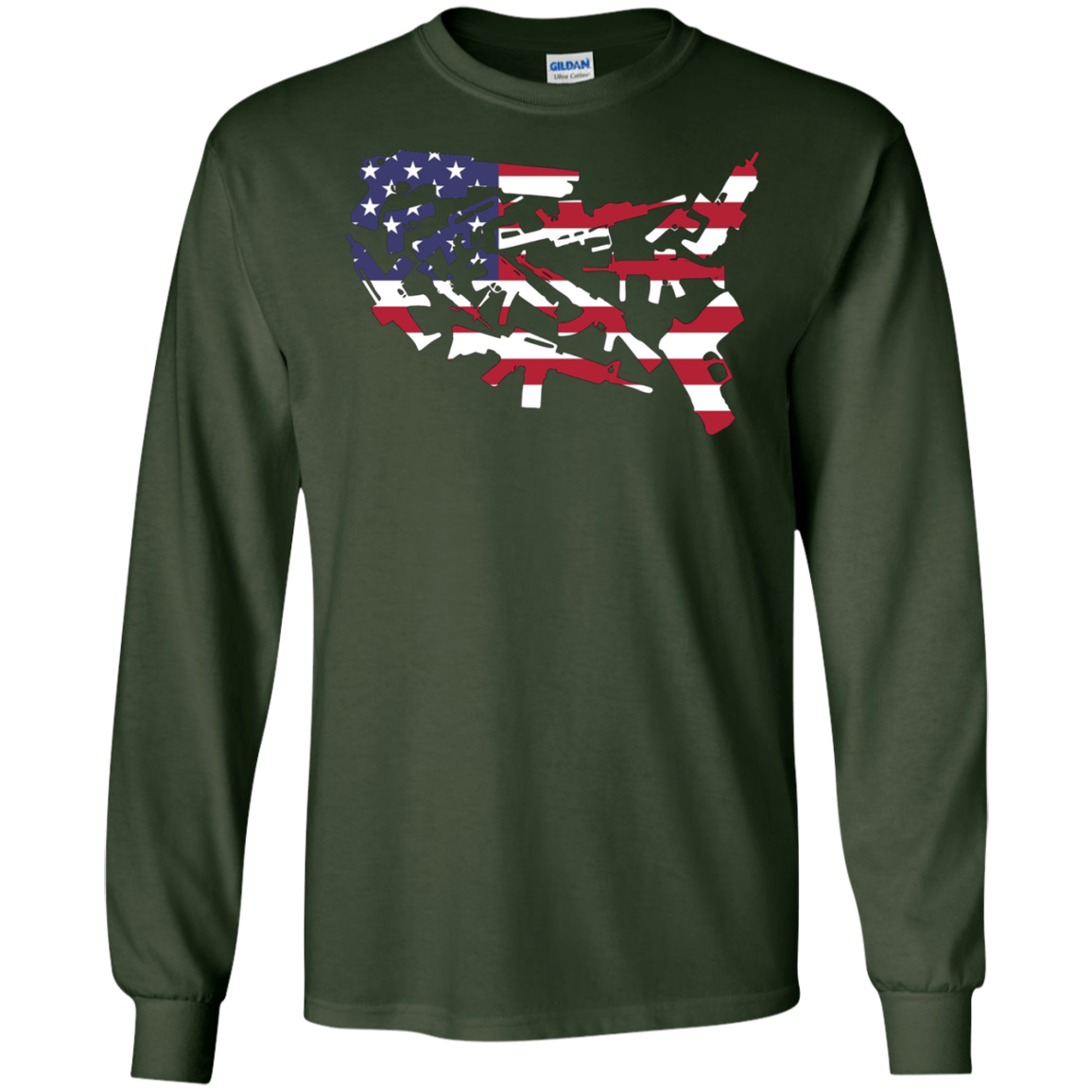 American Gun Shirt: United States Flag Pattern